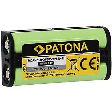 PATONA baterie pro sluchátka Sony BP-HP550-11 700mAh Ni-Mh 2,4V MDR-RF4000 (PT6723)