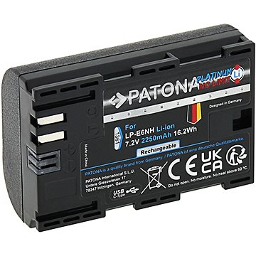 PATONA baterie pro Canon LP-E6NH 2250mAh Li-Ion Platinum USB-C nabíjení (PT1361)