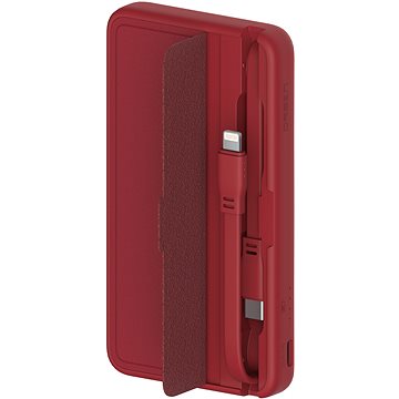 Eloop E57 10000mAh with Lightning and USB-C Cables Red (E57 Red)