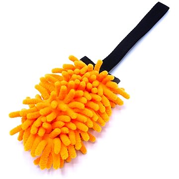 Pískací potvůrky, Mini mop přetahovadlo, oranžový (PIP0018)