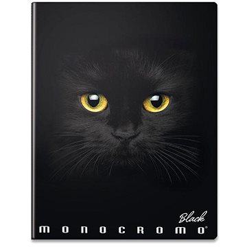 PIGNA Monocromo Black A4 šitý, linka (8005235179196)
