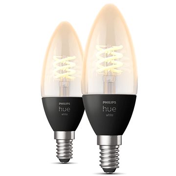 Philips Hue White 4.5W 550 Filament svíčka E14 2ks (929002479502)