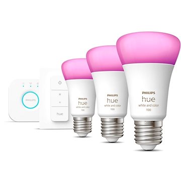 Philips Hue White and Color Ambiance 9W 1100 E27 starter kit (929002468804)