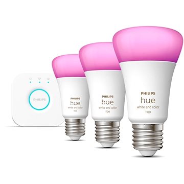 Philips Hue White and Color Ambiance 9W 1100 E27 promo starter kit (929002468811)