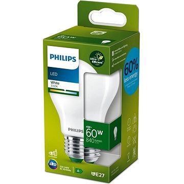 Philips LED 4-60W, E27, 3000K, mléčná, A (929003480001)