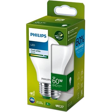 Philips LED 4-60W, E27, 4000K, mléčná, A (929003480101)