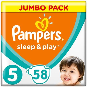 PAMPERS Sleep&Play Junior vel. 5 (58 ks) - Jumbo Pack (4015400203582)