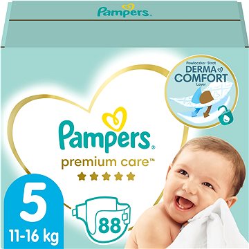 PAMPERS Premium Care Junior vel. 5 (88 ks) (4015400541813)