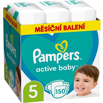 PAMPERS Active Baby vel. 5 (150 ks) (8001090910981)