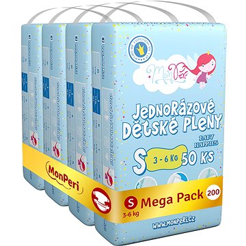 MonPeri Klasik Mega Pack vel. S (200 ks) (8594169733227)