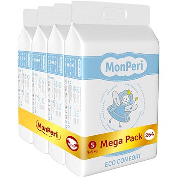 MonPeri ECO Comfort Mega Pack vel. S (264 ks) (8594169731452)