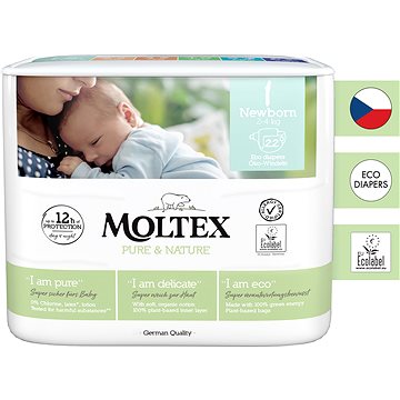 MOLTEX Pure & Nature Newborn vel. 1 (22 ks) (4018639010037)