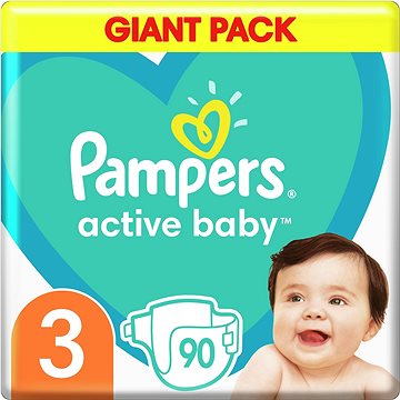 PAMPERS Active Baby vel. 3 (90 ks) 6–10 kg (8001090949455)
