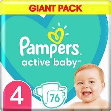 PAMPERS Active Baby vel. 4 (76 ks) 9–14 kg (8001090949615)