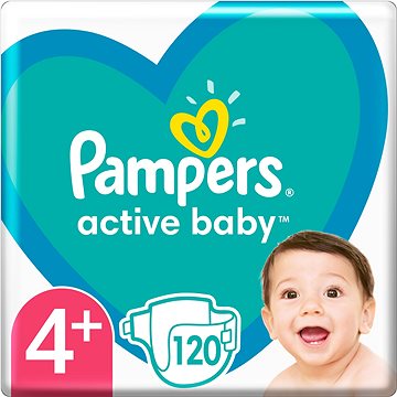 PAMPERS Active Baby vel. 4+ (120 ks) - měsíční balení (8001090951694)