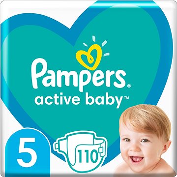 PAMPERS Active Baby vel. 5 (110 ks) - měsíční balení (8001090951779)