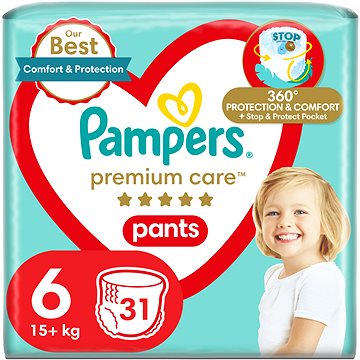 PAMPERS Pants Premium Care Extra Large vel. 6 (31 ks) (8001090759917)