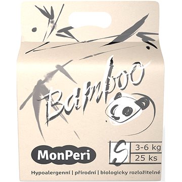 MonPeri Bamboo EKO S (vel. 2) 3–6 kg 25 ks (8594169731513)