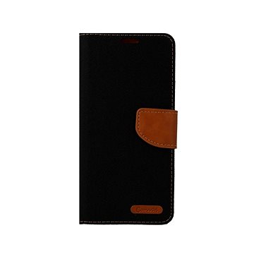 Canvas Pouzdro Xiaomi Redmi Note 10 Pro knížkové černé 57926 (Sun-57926)