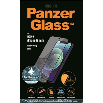 PanzerGlass Edge-to-Edge Antibacterial pro Apple iPhone 12 Mini černé