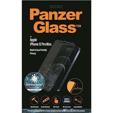 PanzerGlass Edge-to-Edge Privacy Antibacterial pro Apple iPhone 12 Pro Max černé (P2712)