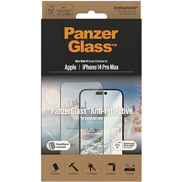 PanzerGlass Apple iPhone 14 Pro Max s Anti-reflexní vrstvou a instalačním rámečkem (2790)