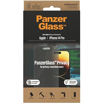 PanzerGlass Privacy Apple iPhone 14 Pro s instalačním rámečkem (P2784)