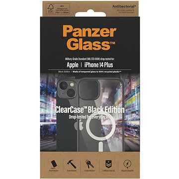 PanzerGlass ClearCase Apple iPhone 14 Plus (Black edition) s MagSafe (0415)