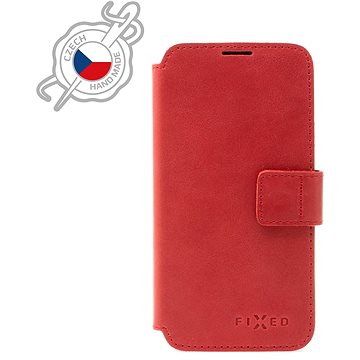FIXED ProFit z pravé hovězí kůže pro Apple iPhone 13 červené (FIXPFIT2-723-RD)