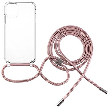 FIXED Pure Neck AntiUV s růžovou šňůrkou na krk pro Apple iPhone 11 (FIXPUN-428-PI)