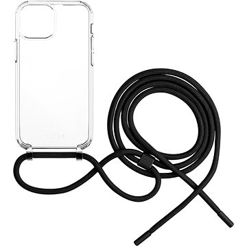 FIXED Pure Neck AntiUV s černou šňůrkou na krk pro Apple iPhone 12 mini (FIXPUN-557-BK)