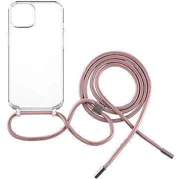 FIXED Pure Neck AntiUV s růžovou šňůrkou na krk pro Apple iPhone 14 Plus (FIXPUN-929-PI)