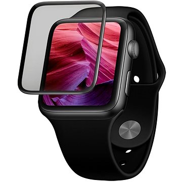 FIXED 3D Full-Cover s aplikátorem pro Apple Watch 40mm černé (FIXG3D-436-BK)
