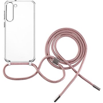 FIXED Pure Neck AntiUV s růžovou šňůrkou na krk pro Samsung Galaxy S23+
