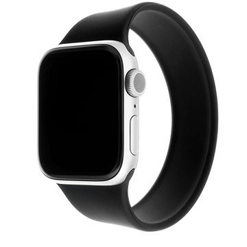 FIXED Elastic Silicone Strap pro Apple Watch 42/44/45/Ultra 49mm velikost L černý (FIXESST-434-L-BK)