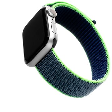 FIXED Nylon Strap pro Apple Watch 42/44/45/Ultra 49mm neonově modrý (FIXNST-434-NEBL)