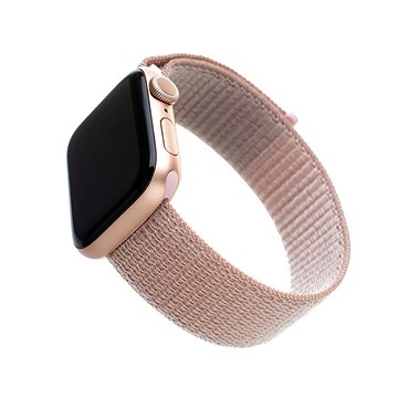FIXED Nylon Strap pro Apple Watch 42/44/45/Ultra 49mm růžově zlatý (FIXNST-434-ROGD)