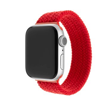 FIXED Elastic Nylon Strap pro Apple Watch 42/44/45/Ultra 49mm velikost S červený (FIXENST-434-S-RD)