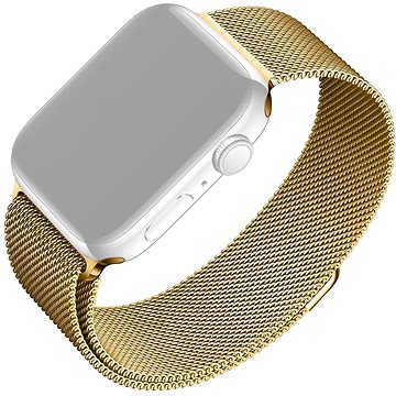FIXED Mesh Strap pro Apple Watch 42/44/45/Ultra 49mm zlatý (FIXMEST-434-GD)