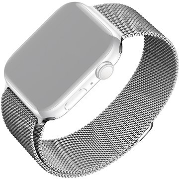 FIXED Mesh Strap pro Apple Watch 42/44/45/Ultra 49mm stříbrný (FIXMEST-434-SL)