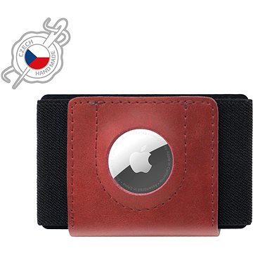 FIXED Tiny Wallet for AirTag z pravé hovězí kůže červená (FIXWAT-STN2-RD)