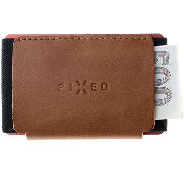 FIXED Tiny Wallet z pravé hovězí kůže hnědá (FIXW-STN2-BRW)