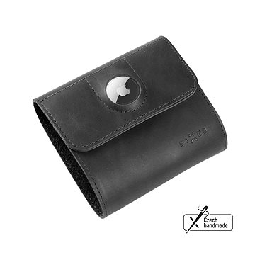 FIXED Classic Wallet for AirTag z pravé hovězí kůže černá (FIXWAT-SCW2-BK)