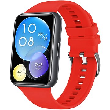 FIXED Silicone Strap pro Huawei Watch FIT2 červený (FIXSSTB-1055-RD)