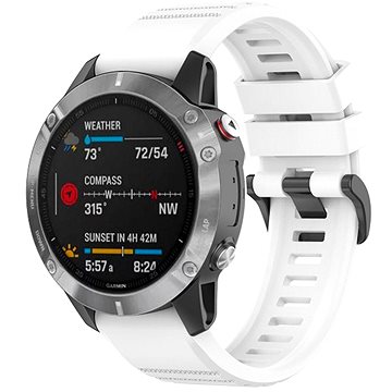 FIXED Silicone Strap pro Garmin QuickFit 22mm bílý (FIXSST-QF22MM-WH)
