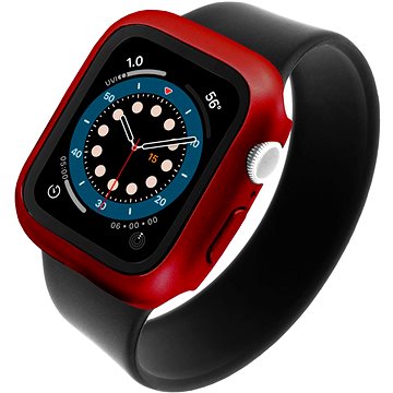 FIXED Pure+ s temperovaným sklem pro Apple Watch 44mm červené (FIXPUW+-434-RD)