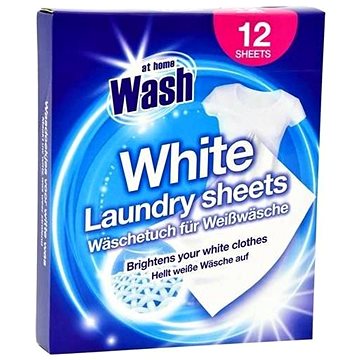AT HOME WASH White ubrousky do pračky 12 ks (8719497839414)