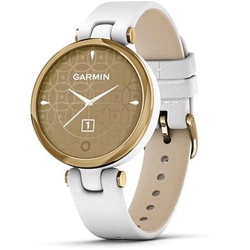 Garmin Lily Classic Light Gold/White Leather Band (010-02384-B3)