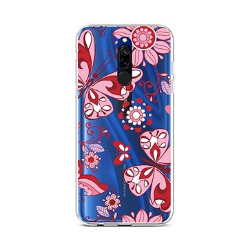 TopQ Xiaomi Redmi 8 silikon Pink Butterfly 48215 (Sun-48215)