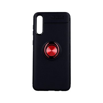 TopQ Samsung A30s silikon černý s červeným prstenem 45946 (Sun-45946)